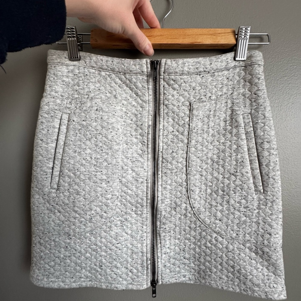 Stylish Gray Quilted Skirt